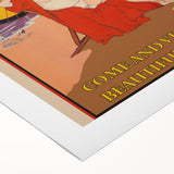 Ostend Belgium Retro Travel Poster | Vintage Beach & Umbrella Art