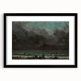 Realism Art Canvas - The Sea by Gustave Courbet Dark Ocean Print
