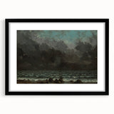 Realism Art Canvas - The Sea by Gustave Courbet Dark Ocean Print