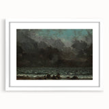Realism Art Canvas - The Sea by Gustave Courbet Dark Ocean Print