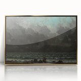 Realism Art Canvas - The Sea by Gustave Courbet Dark Ocean Print
