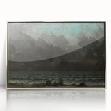Realism Art Canvas - The Sea by Gustave Courbet Dark Ocean Print