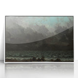 Realism Art Canvas - The Sea by Gustave Courbet Dark Ocean Print