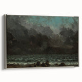 Realism Art Canvas - The Sea by Gustave Courbet Dark Ocean Print