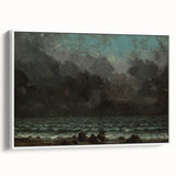 Realism Art Canvas - The Sea by Gustave Courbet Dark Ocean Print
