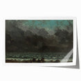 Realism Art Canvas - The Sea by Gustave Courbet Dark Ocean Print