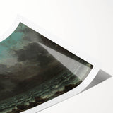 Realism Art Canvas - The Sea by Gustave Courbet Dark Ocean Print