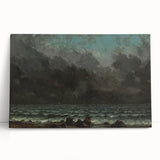 Realism Art Canvas - The Sea by Gustave Courbet Dark Ocean Print