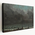 Realism Art Canvas - The Sea by Gustave Courbet Dark Ocean Print