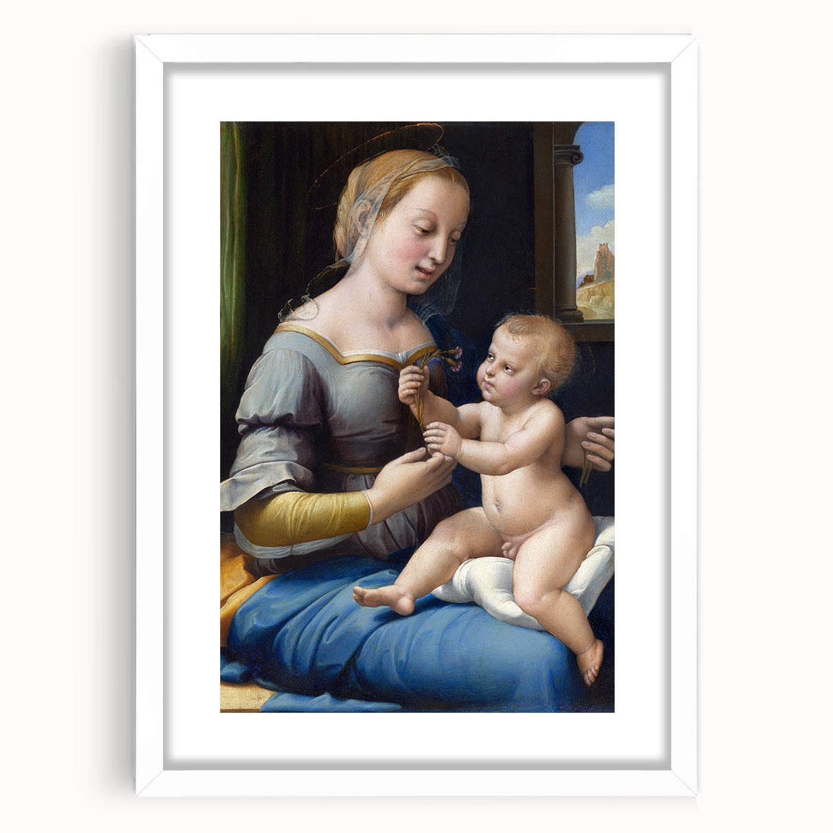 Renaissance Art Prints: Raphael's The Madonna of the Pinks Decor