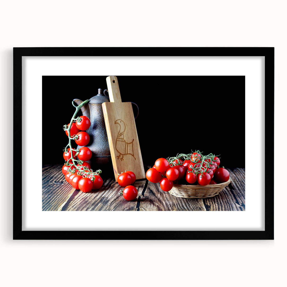 Rustic Tomato Kitchen Wall Art – Modern Canvas & Framed Print