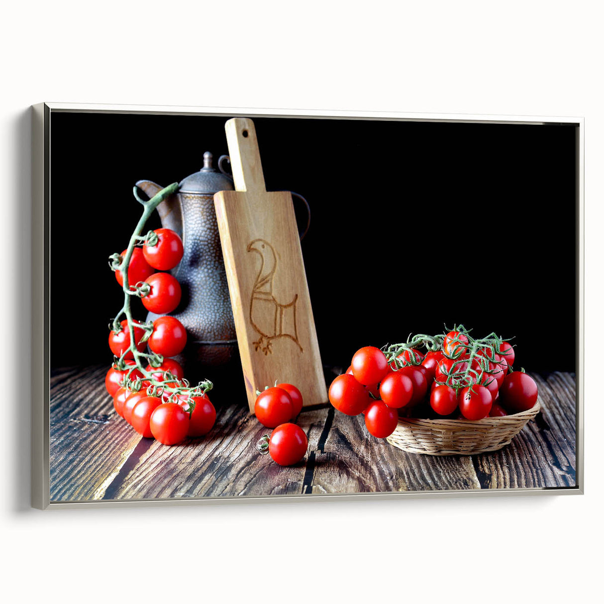 Rustic Tomato Kitchen Wall Art – Modern Canvas & Framed Print