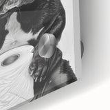 French Bulldog Bathroom Wall Art - Bold Black and White Decor