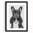 French Bulldog Bathroom Wall Art - Bold Black and White Decor