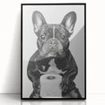 French Bulldog Bathroom Wall Art - Bold Black and White Decor