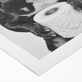 French Bulldog Bathroom Wall Art - Bold Black and White Decor