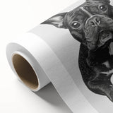 French Bulldog Bathroom Wall Art - Bold Black and White Decor