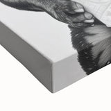 French Bulldog Bathroom Wall Art - Bold Black and White Decor