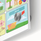 Months of the Year Learning Wall Art - Kids Educational Poster