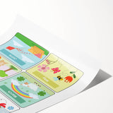 Months of the Year Learning Wall Art - Kids Educational Poster