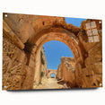 Acrylic print of an Ethiopian landscape featuring muted earth tones, ideal for dining room decor.