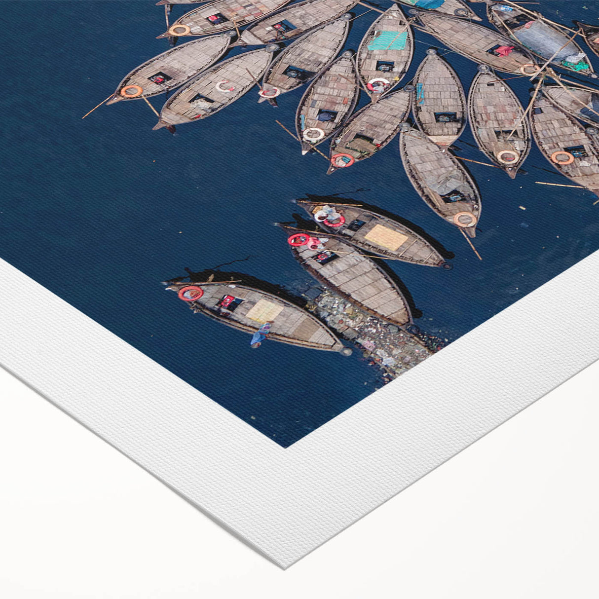 Art deco poster of a serene Bangladesh landscape in muted earth tones on rolled canvas, suitable for dining room decor.