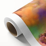 Art Deco poster of Indian scenery in vibrant colors on rolled canvas, ideal for nursery wall art.