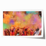 Extra large rolled print featuring a vibrant floral scene in India, ideal for art wall dining room.