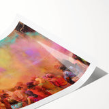 Extra large rolled print of line art flowers in monochrome, ideal for large living room wall art.