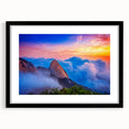 Extra large abstract art print featuring a colorful, textured depiction of a Korean landscape on a framed canvas.