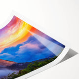 Extra large rolled print featuring line art flowers with muted earth tones, ideal for large living room wall art.