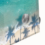 Large abstract wall art featuring a Philippine landscape in mid-century modernist style on acrylic glass.