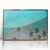 Large art print of a Philippine landscape in muted earth tones on a framed acrylic, ideal for modern art wall decor.