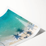 Extra large wall art featuring line art flowers in monochrome, printed on rolled canvas.