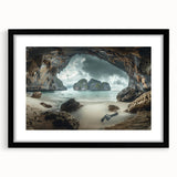 Extra large abstract art print of a vibrant, colorful Thai landscape on textured canvas, ideal for living room decor.