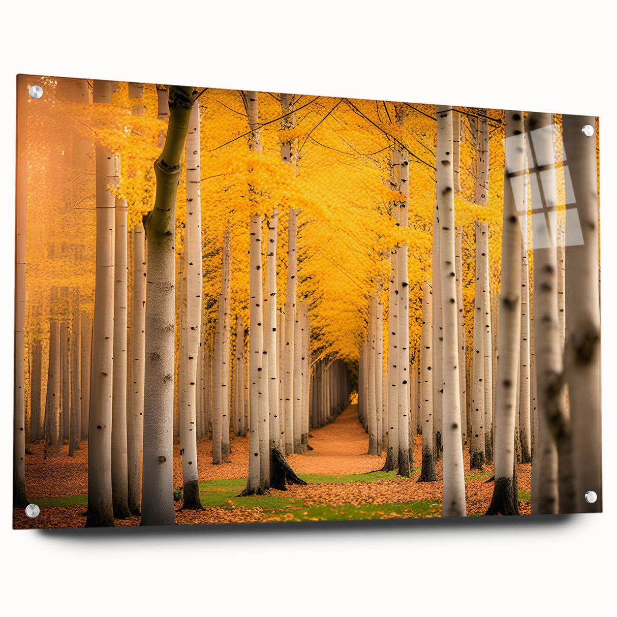 Acrylic print of a Yukon landscape in muted earth tones, ideal for dining room or bedroom wall art.