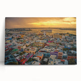 Black and white stretched canvas featuring a serene Puerto Rican coastline, ideal for kitchen wall art.
