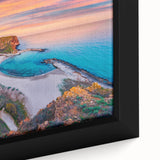 Black wall art featuring a textured, colorful Bulgarian landscape on a framed canvas, ideal for living room decor.