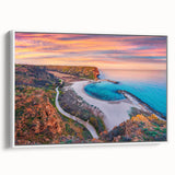 Vintage poster art of a Bulgarian landscape on framed canvas, featuring colorful art in extra large format.