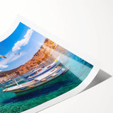 Extra large rolled print featuring line art flowers in muted earth tones, ideal for large living room wall art.