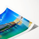 Extra large rolled print of line art flowers in monochrome, ideal for large living room wall art.