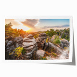 Rolled print of a Czech Republic landscape featuring lush greenery and a river, ideal for dining room wall art.