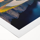 Art deco poster of a European Denmark scenery in muted colors on rolled canvas, suitable for dining room decor.