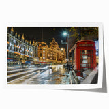 Extra large rolled print of London skyline with soft pastel shades, ideal for art wall dining room.