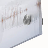 Mid-century modernist large abstract art print on acrylic glass depicting a serene Finnish landscape.