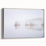 Landscape art painting of a serene Finnish scenery on framed canvas.