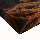 Black and white landscape art painting of the French Alps on stretched canvas, suitable for bedroom decor.