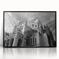 Large abstract wall art of Paris scenery in muted earth tones, framed in black acrylic, suitable for modern art wall decor.