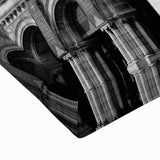 Black and white landscape art painting of Paris on stretched canvas, ideal for bedroom wall decor.