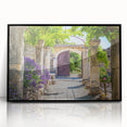 Large abstract wall art depicting a vibrant Provence landscape in acrylic, framed in black.